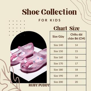 Giày Nhựa Thơm Bé Gái Có Đèn MS07