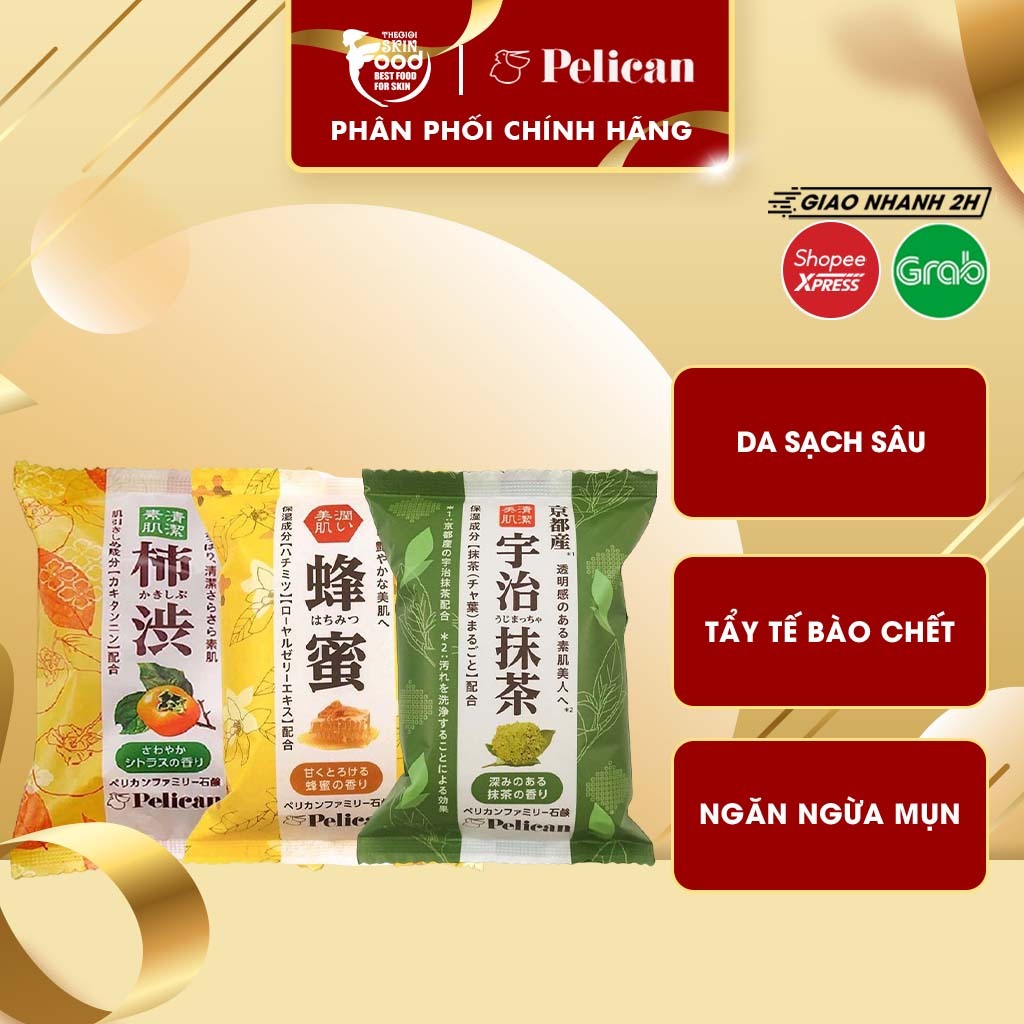 Xà Phòng Tắm Chiết Xuất Từ Thiên Nhiên Pelican Family Soap 80g