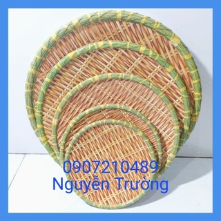 Đĩa phíp - Mẹt tròn giả mây tre nhựa Melamin bán bún đậu ,đựng đồ ăn cao cấp nhiều size