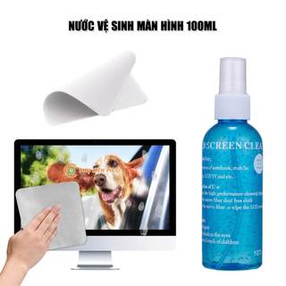  Nước vệ sinh màn hình laptop điện thoại máy tính bảng tivi kính mắt,... Dung dịch vệ sinh 100ML - Khăn lau màn hình 