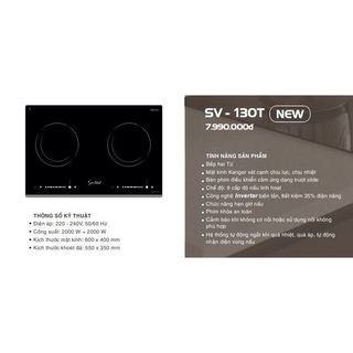 Bếp từ đôi Sevilla SV130t-60cm