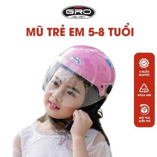 Mũ bảo hiểm trẻ em AMBY HELMET chính hãng, có kính ngắn chắn gió cho bé 4 đến 6 tuổi, bảo hành 12 tháng
