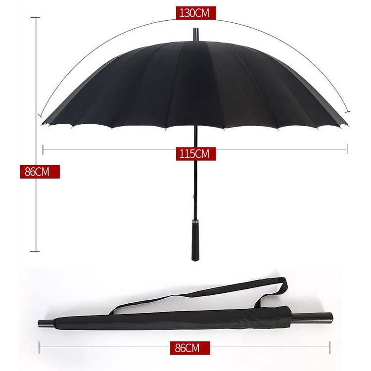 Ô Dù Siêu To KAW 24 Nan Loại Tốt Kiểu Dáng Đẹp, Dù Đi Mưa Siêu To, Siêu Cứng, Chắc Chắn, Chống Tia UV