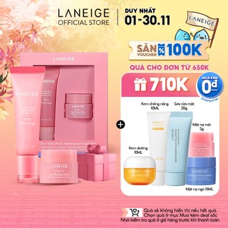 LANEIGE Bộ Dưỡng Môi 2 Sản Phẩm - Son Dưỡng Môi Lip Glowy Balm (berry) 10g & Mặt Nạ Môi Lip Sleeping Mask (berry) 3g