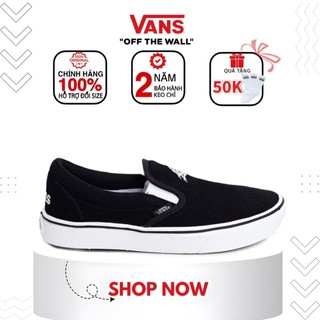 Vans slip on black white siêu nhẹ giày chính hãng nam và nữ
