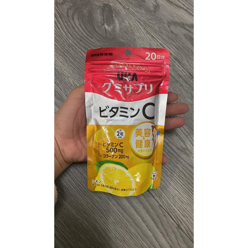 Viên nhai bổ sung Vitamin C - Sắt và Folic acid UHA chuẩn Nhật