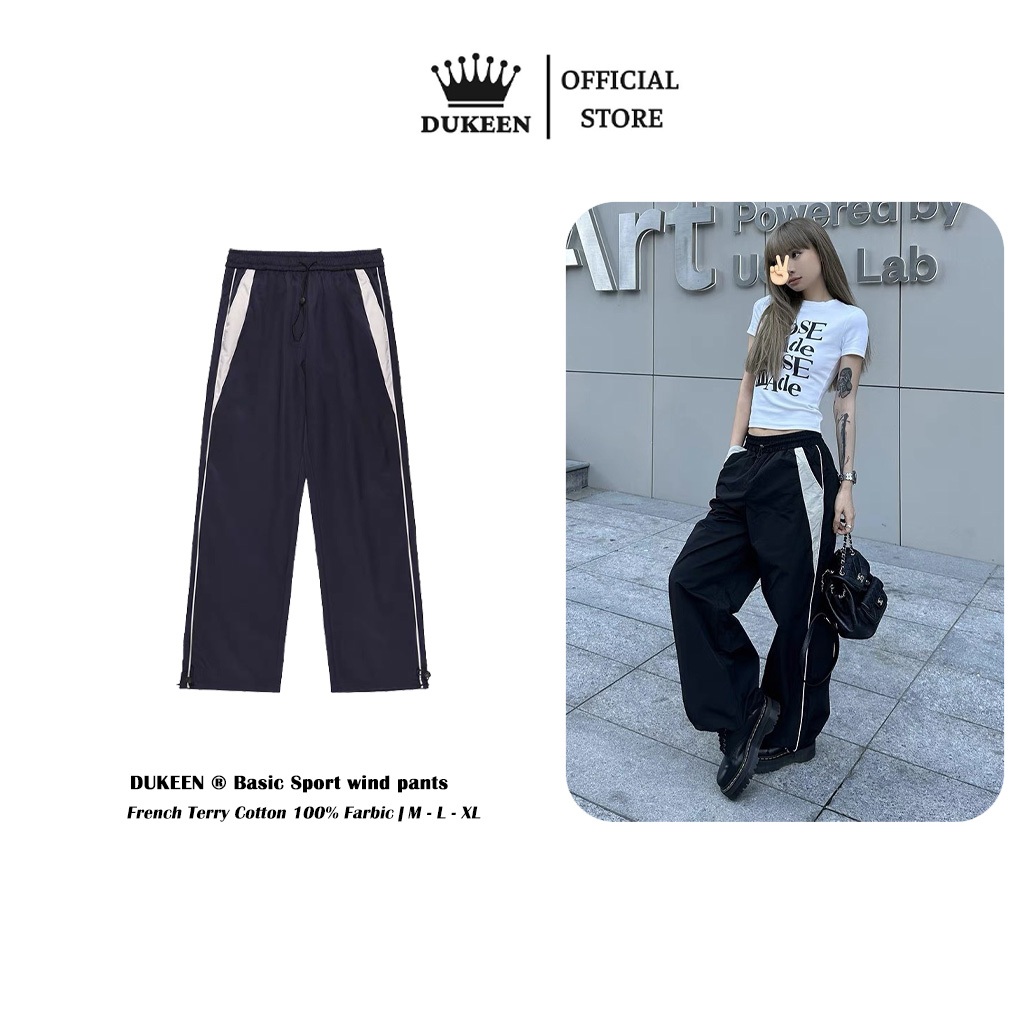 Quần Dù Ống Suông Nam Nữ, Quần Gió 2 Lớp DUKEEN Local Brand DUKEEN Unisex QD037