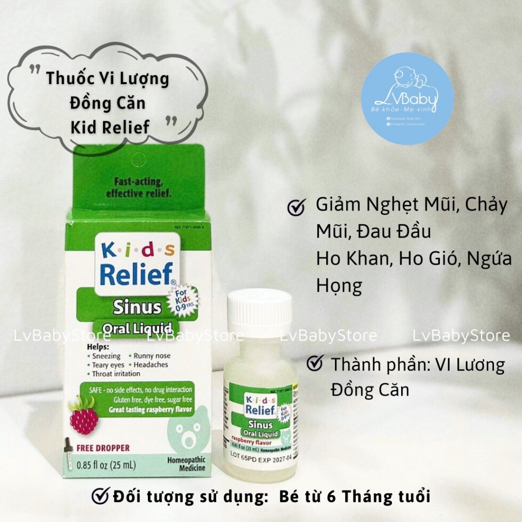 Siro cảm cúm RELIEF KIDS 0-9 SYRUP-COUGH&COLD