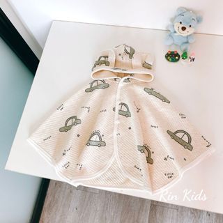  Áo choàng chống nắng cho bé họa tiết xinh xắn cotton chần bông 