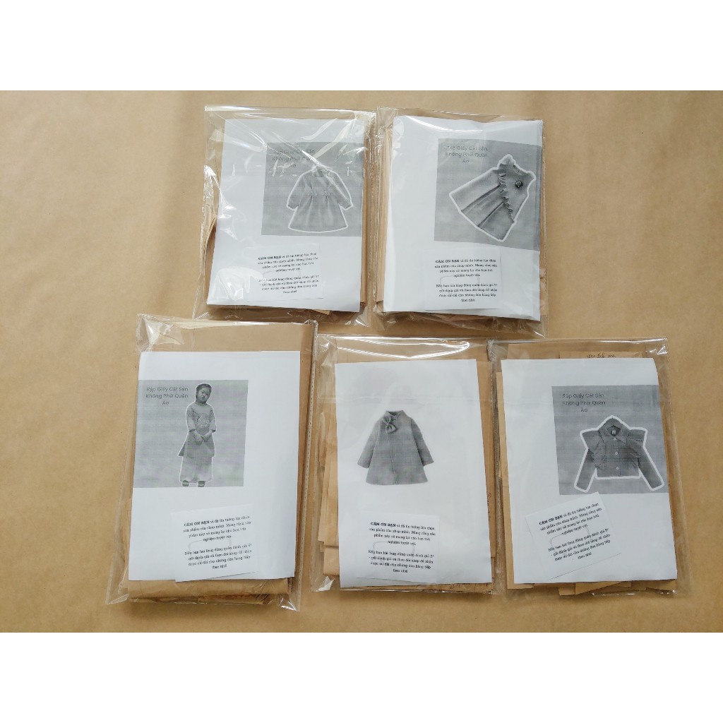 Rập giấy cắt sẵn - Rập giấy may áo sơ mi cộc tay nam