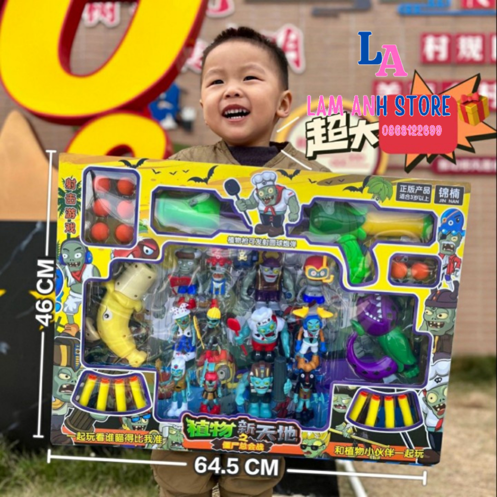Đồ Chơi Trẻ Em Plants Vs Zombies Lam Anh Store, Đồ Chơi Cây Bắn Plant vs Zombie Giải Trí Cho Cả Gia Đình