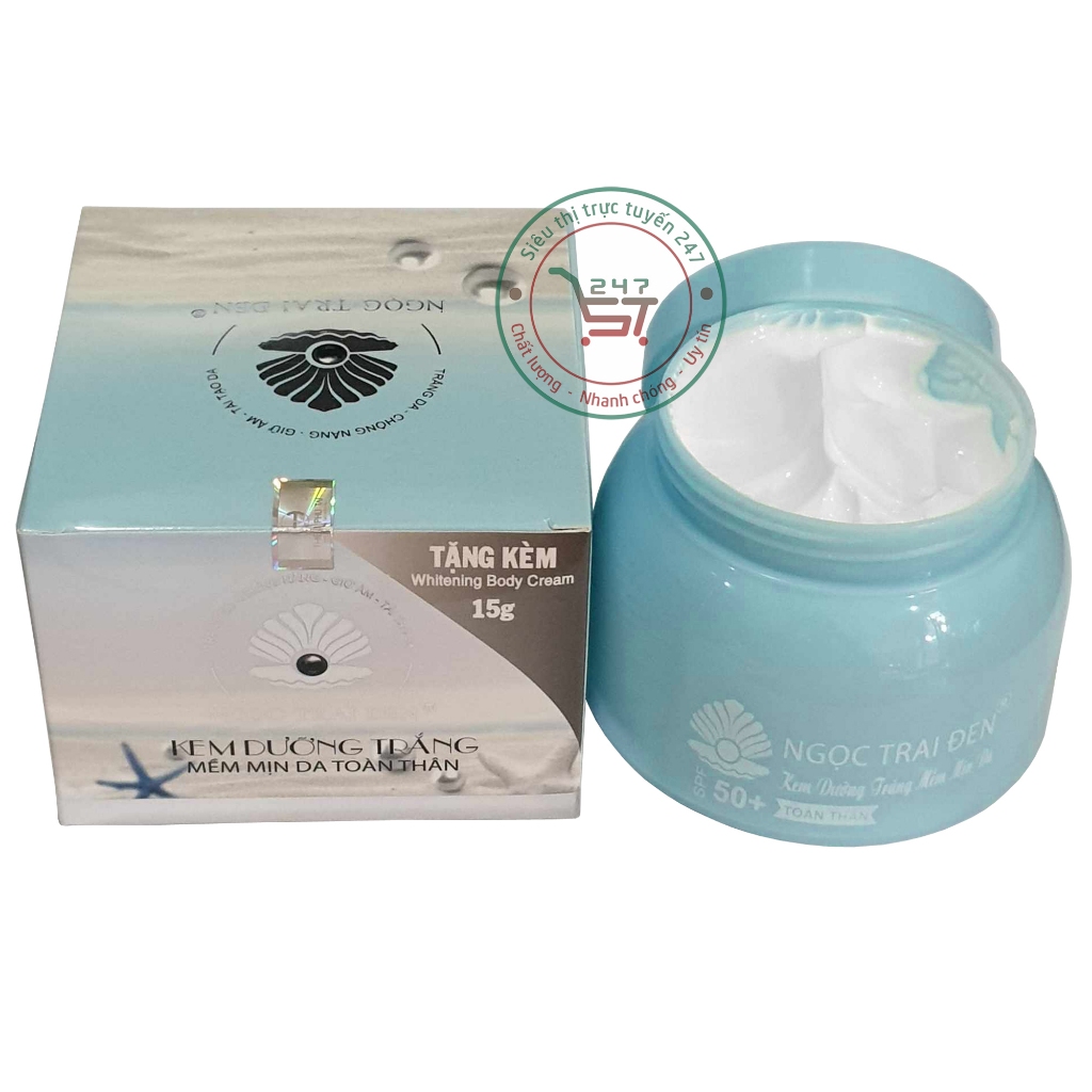 Kem body Trắng da toàn thân Mềm mịn da Giữ ẩm Chống nắng Ngọc Trai Đen 200g (trắng)