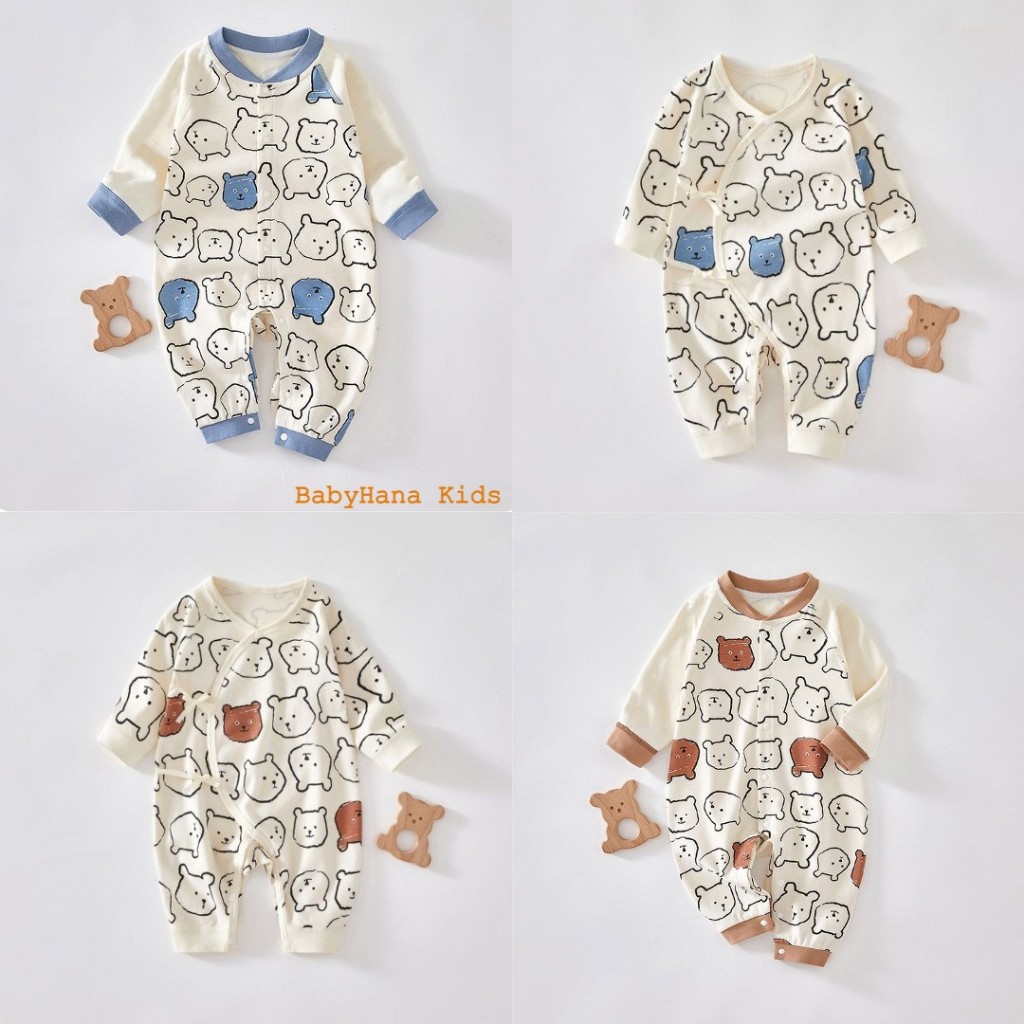 Body dài tay cho bé trai bé gái mẫu Quần áo trẻ em họa tiết chú sóc đáng yêu cho trẻ từ 3-12kg