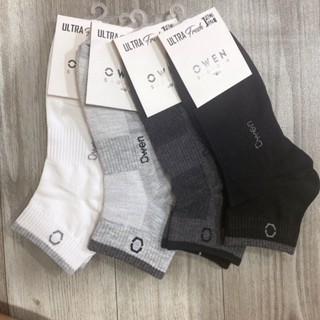 Tất nam cổ trung lửng trơn OWEN vớ cotton đanh mịn đi giày tây hàng cao cấp