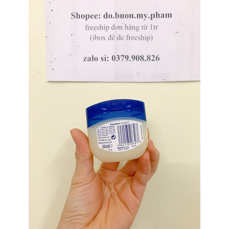 SÁP DƯỠNG ẨM VASELINE 100% PURE PETROLEUM JELLY 49 gram