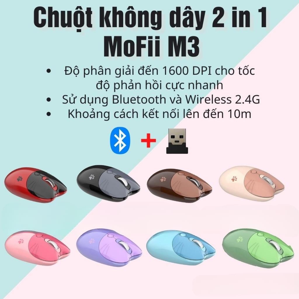 MOUSE- CHUỘT MÁY TÍNH KHÔNG DÂY M3 MOFII