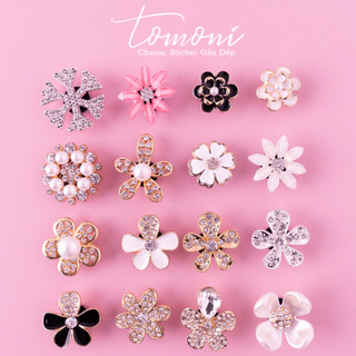 Charm Đính Đá, Jibbitz, Sticker Trang Trí Giày Dép Mặt Đá Kim Loại Sang Trọng MĐ6