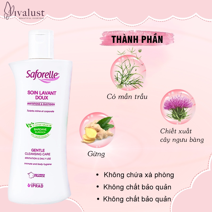 Dung Dịch Vệ Sinh Vùng Kín SAFORELLE Gentle Cleansing Care - HÀNG CHÍNH HÃNG