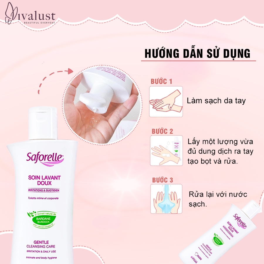Dung Dịch Vệ Sinh Vùng Kín SAFORELLE Gentle Cleansing Care - HÀNG CHÍNH HÃNG