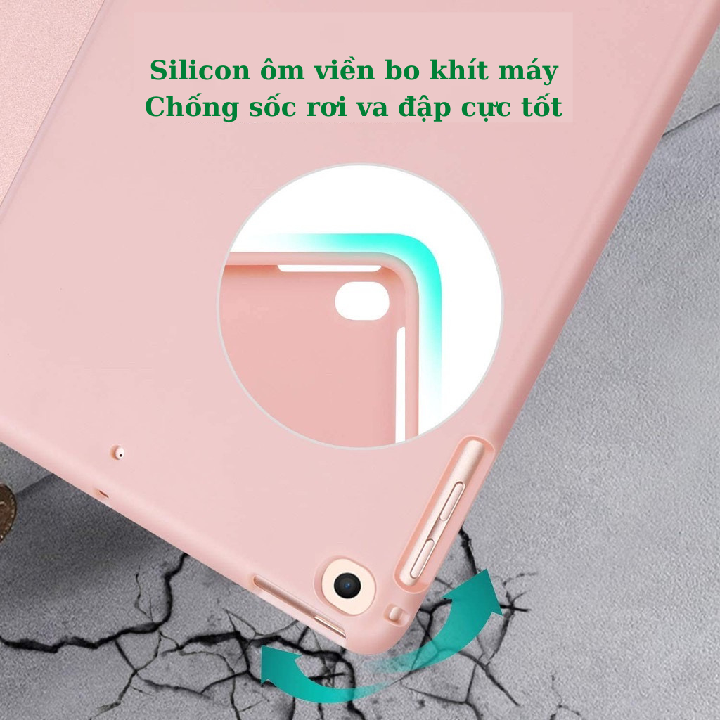 Ốp ipad Silicon 3 Mảnh Chất Đẹp ipad Air 1/2/3/4/5/Gen 5/6/7/8/9/10/Pro 11/10.5..MART CASE