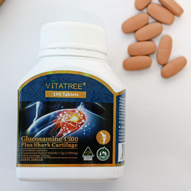 Viên Uống Bổ Xương Khớp Vitatree Glucosamine 1500 Plus Shark Caetilage hộp 100 viên