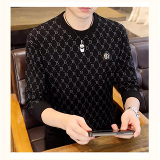 Áo thun tay dài B LOGO phông nam form rộng unisex oversize ulzzang Áo thun dài tay vải da cá ti xi 65/35