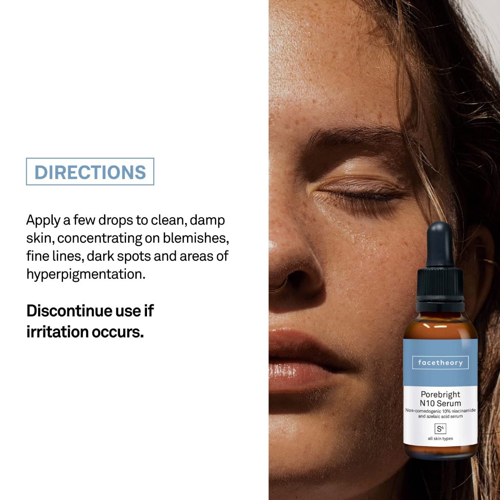 Serum dưỡng ẩm, dưỡng sáng da ''Facetheory'' Porebright N10 Serum 30ml