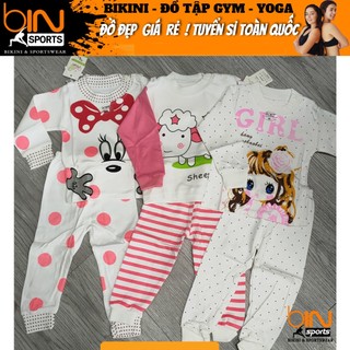 Bộ dài tay thu đông giữ ấm cho bé gái, hàng quảng châu Bin Sports QATE019