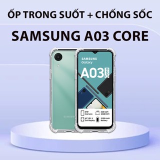 Ốp lưng Samsung A03 core Silicon trong suốt chống sốc bảo vệ camera