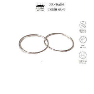 Nhẫn bạc nữ DUNG BẠC , nhẫn bạc trơn thanh mảnh nhẹ nhàng cá tính