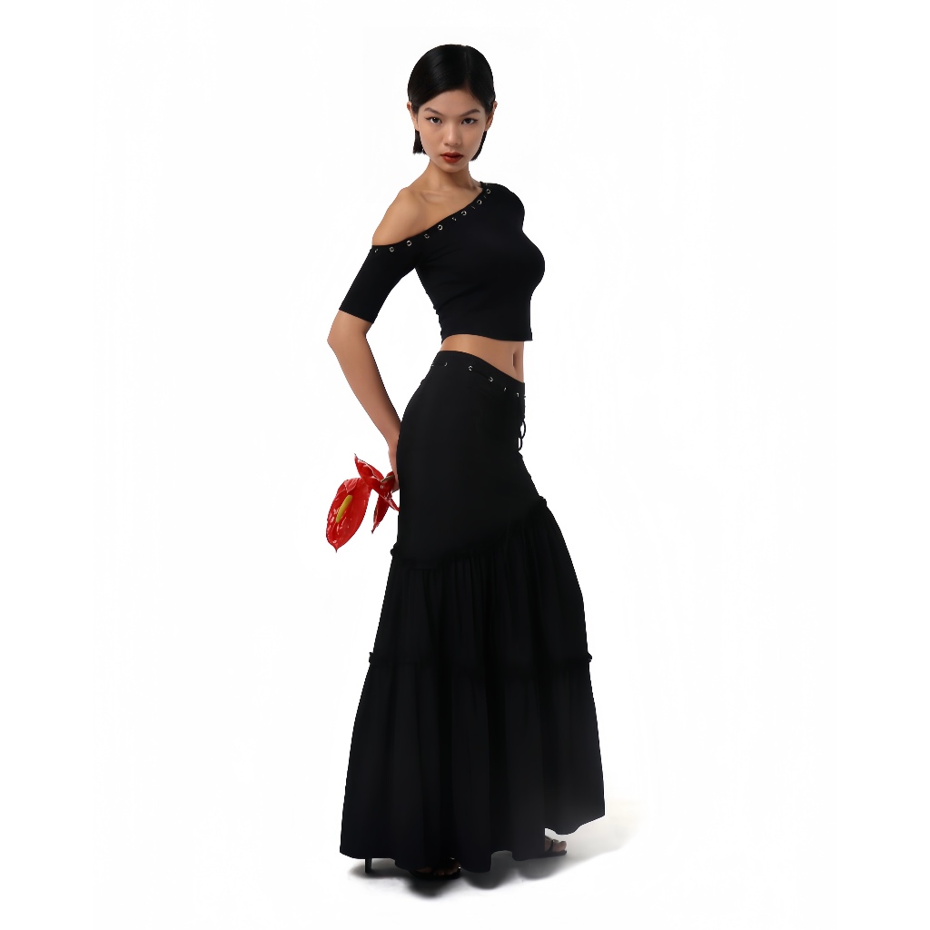 Fox Flared Skirt - Chân Váy Loe Đuôi Cá Dài