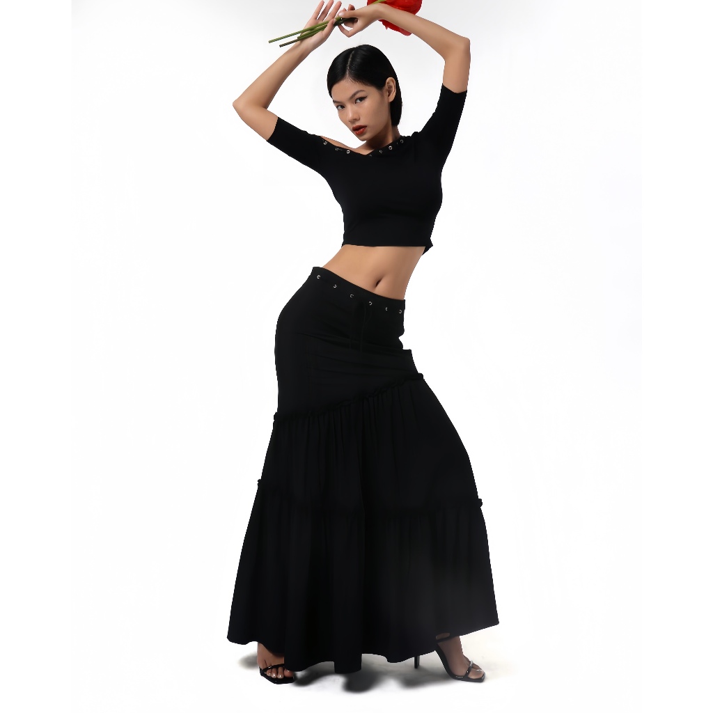 Fox Flared Skirt - Chân Váy Loe Đuôi Cá Dài