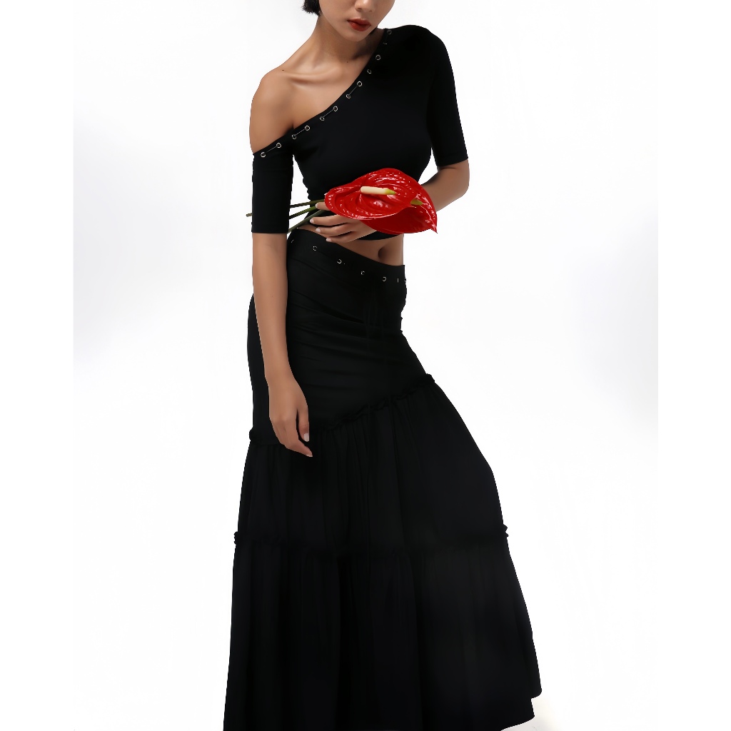 Fox Flared Skirt - Chân Váy Loe Đuôi Cá Dài