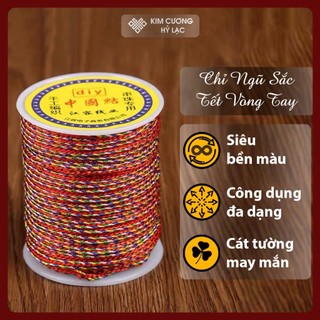  Dây Chỉ Ngũ Sắc Tết Vòng Tay Hàng Loại 1 Vòng Tay Chỉ Ngũ Sắc  Mật Tông Việt Nam  May Mắn Cát Tường 