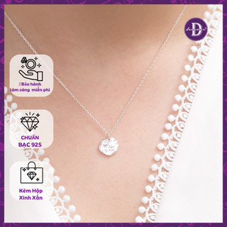 Dây chuyền nữ bạc 925 - dây chuyền hình tag tròn khắc chữ love ý nghĩa, đơn giản,unisex - dây chuyền 805dct ddreamer