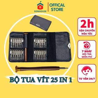 Bộ Tua Vít Đa Năng, Bộ Tua Vít Sửa Chữa Điện Thoại, Mở Laptop, Mắt Kính, 25 Chi Tiết - SONHOUSE