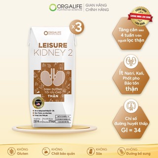 [5 Lốc 15 Hộp] - Leisure Kidney 2 - Dinh dưỡng tối ưu cho người bệnh thận có lọc máu - 250 ml