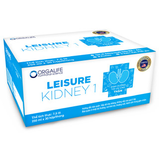 [Thùng 30 hộp] - Leisure Kidney 1 - Dinh dưỡng tối ưu cho người bệnh thận cần giảm Protein  - 250 ml