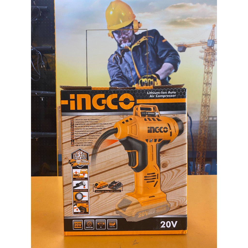 Máy bơm hơi cằm tay dùng pin 20v INGCO CACLI2018,CACLI2001