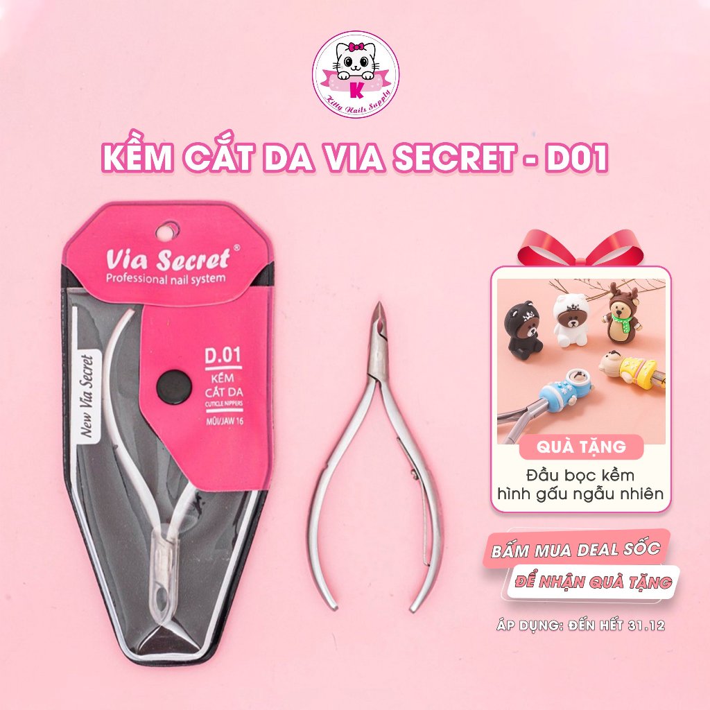 Kềm inox D01 via secret *SẮC BÉN* dành cho thợ nail chuyên nghiệp