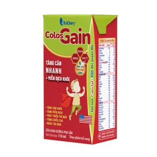 Sữa Colosgain Colos Gain Pha Sẵn 110ml date mới [Thùng 48 hộp]