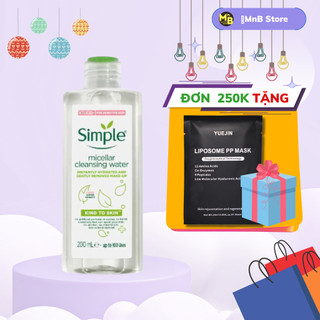 Nước tẩy trang Simple Kind to Skin Micellar Cleansing Water dịu nhẹ làm sạch sâu 200ml - MnB Store