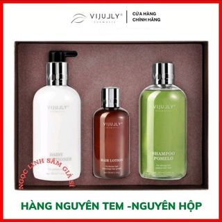 Combo dầu gội+ dầu xả+ xịt bưởi vijuly