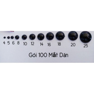 Sét 100 mắt thú bông - mắt thú nhồi bông