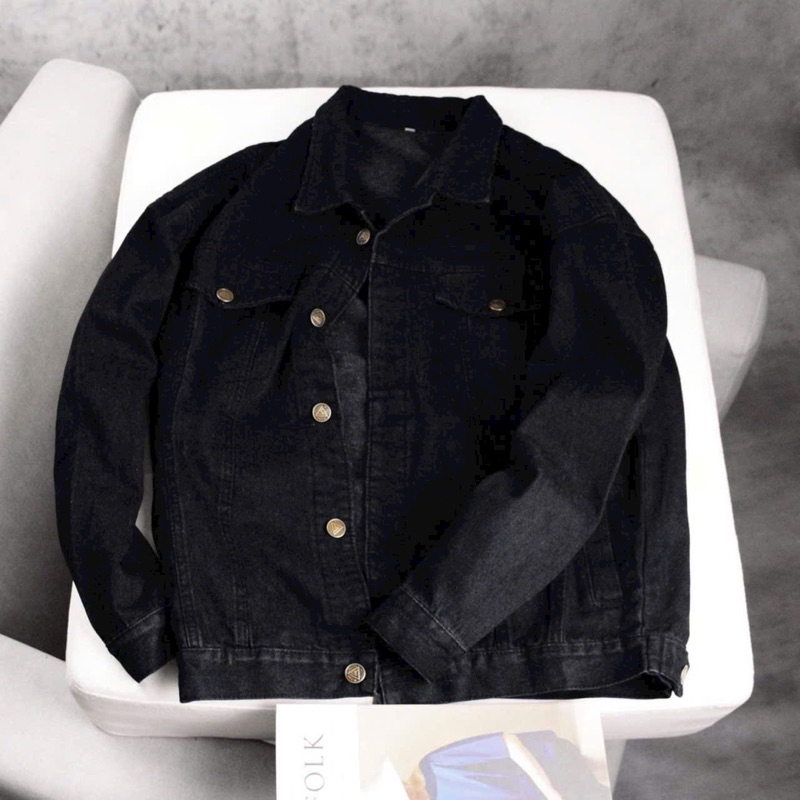 Áo khoác JEAN đen cao cấp loại 1 bao chất