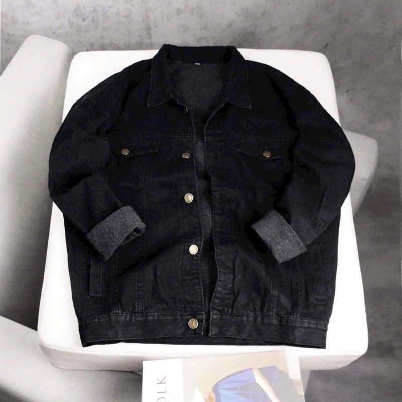 Áo khoác JEAN đen cao cấp loại 1 bao chất