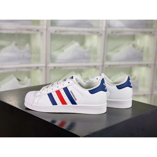 GIÀY THỜI TRANG ADIDAS_SUPERSTAR TRẮNG VẠCH XANH ĐỎ, CHẤT LIỆU CAO CẤP FULL SIZE NAM/NỮ DỄ PHỐI ĐỒ