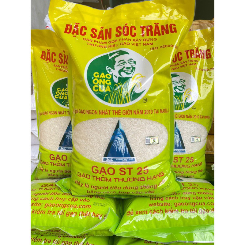 Gạo ST25 Hồ Quang Cua Hàng Chính Hãng.(Bao 5kg). | BigBuy360 - bigbuy360.vn