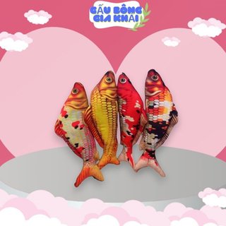 Gấu bông cá chép 3d 45cm giá rẻ chất liệu vải nhung mềm mịn