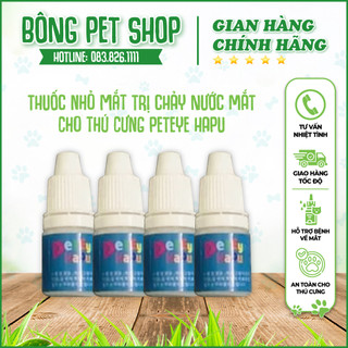 Nhỏ mắt peteye hapu ⚡ CHÍNH HÃNG ⚡ Nước nhỏ mắt cho thú cưng an toàn hiệu quả.giảm tuyến lệ